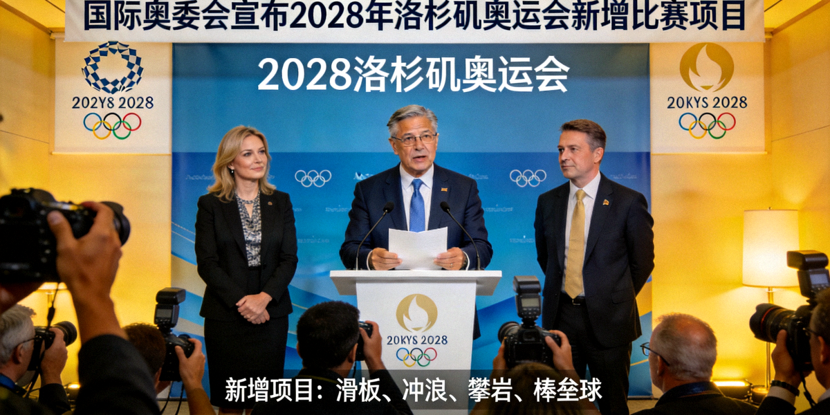 国际奥委会宣布2028年洛杉矶奥运会新增比赛项目新闻发布会
